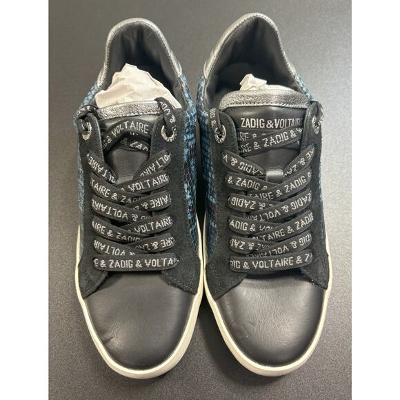 Zadig & Voltaire New Low-Top Used Wild Sneaker Deep Blue Distressed EU36 / US 5 - Picture 3 of 10